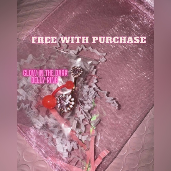 RED ORANGE ROSE GOLD 14G Romantic Heart Belly Button Ring - Picture 7 of 7